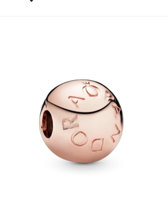 Pandora Jewelry - Pandora Logo Rose Gold Clip Charm